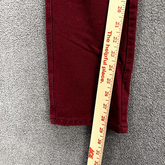 Dream Jeannes Pants womens XXS Red Flat Front Quaker Factory stretch Stright - Picture 12 of 13